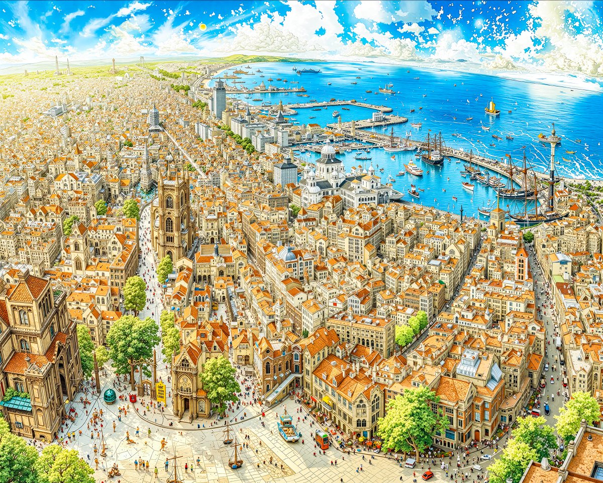 moshimoshi_ai's tweet image. 青い海と、どこまでも続く屋根
The Blue Sea and Endless Rooftops