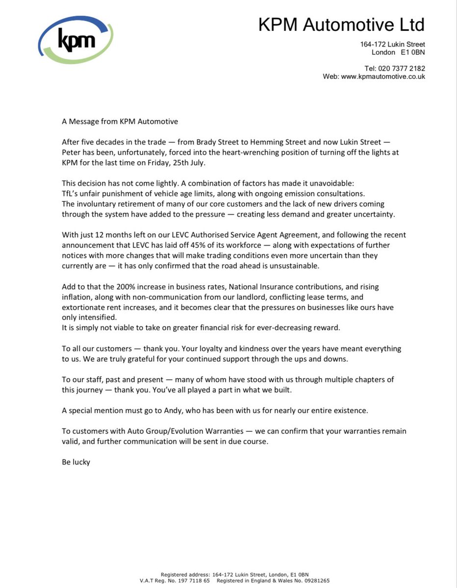 kpmautos's tweet image. A message from KPM Automotive Ltd.