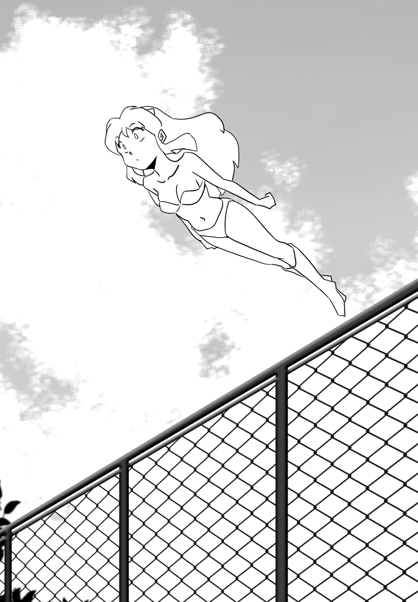 mc75144222's tweet image. 既存の背景にキャラを描き込む練習✨
(いや…空じゃ練習にならんでしょ)