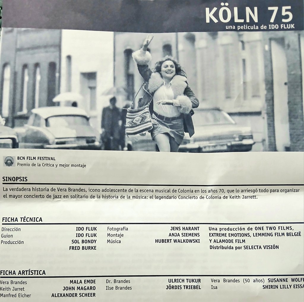 "Köln 75" es un homenaje a la perseverancia de una promotora musical, pero, sobre todo, es un toque de atención para recordar al enorme Keith Jarret. Un genio musical de los que aparecen una vez por generación. No hay otro.
youtu.be/6_2cbCrTrIM?fe…