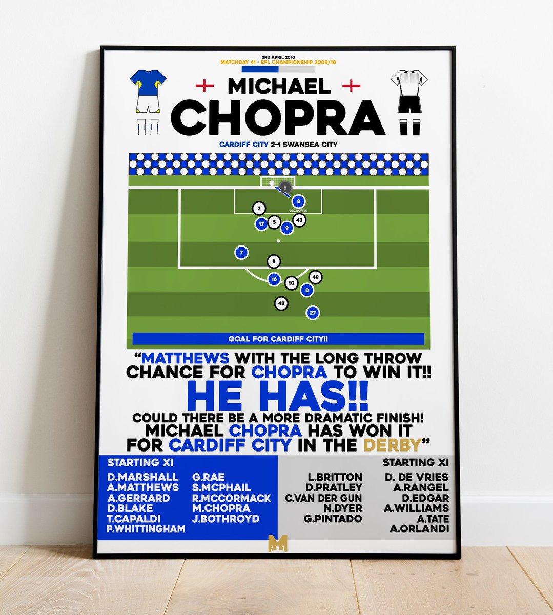 MezzalaDesigns's tweet image. 🏴BLUEBIRDS PRINTS🏴
Remember some iconic moments in Bluebirds’ History with our Cardiff City Prints🔵
CODE: ‘BIRTHDAY’ for 20% OFF All Items✅
➡️ mezzaladesigns.co.uk/collections/ca…
#Bluebirds @ccfcinsiderr @Morgs2140 @ThreeBluebirds_