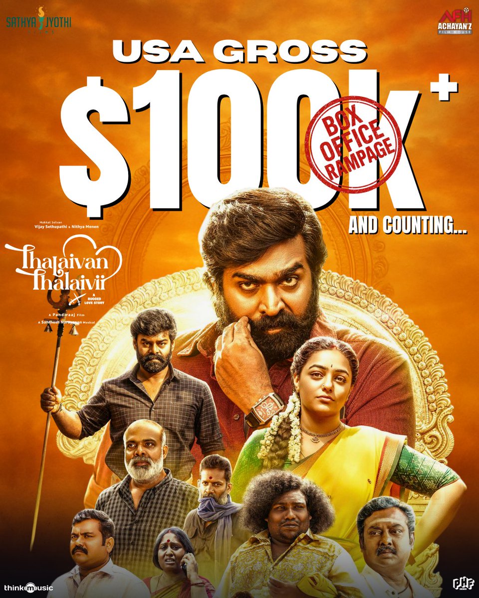 Sugumar_Tweetz's tweet image. #ThalaivanThalaivii USA Box Office 💥🔥
#VijaySethupathi Career Best 💪