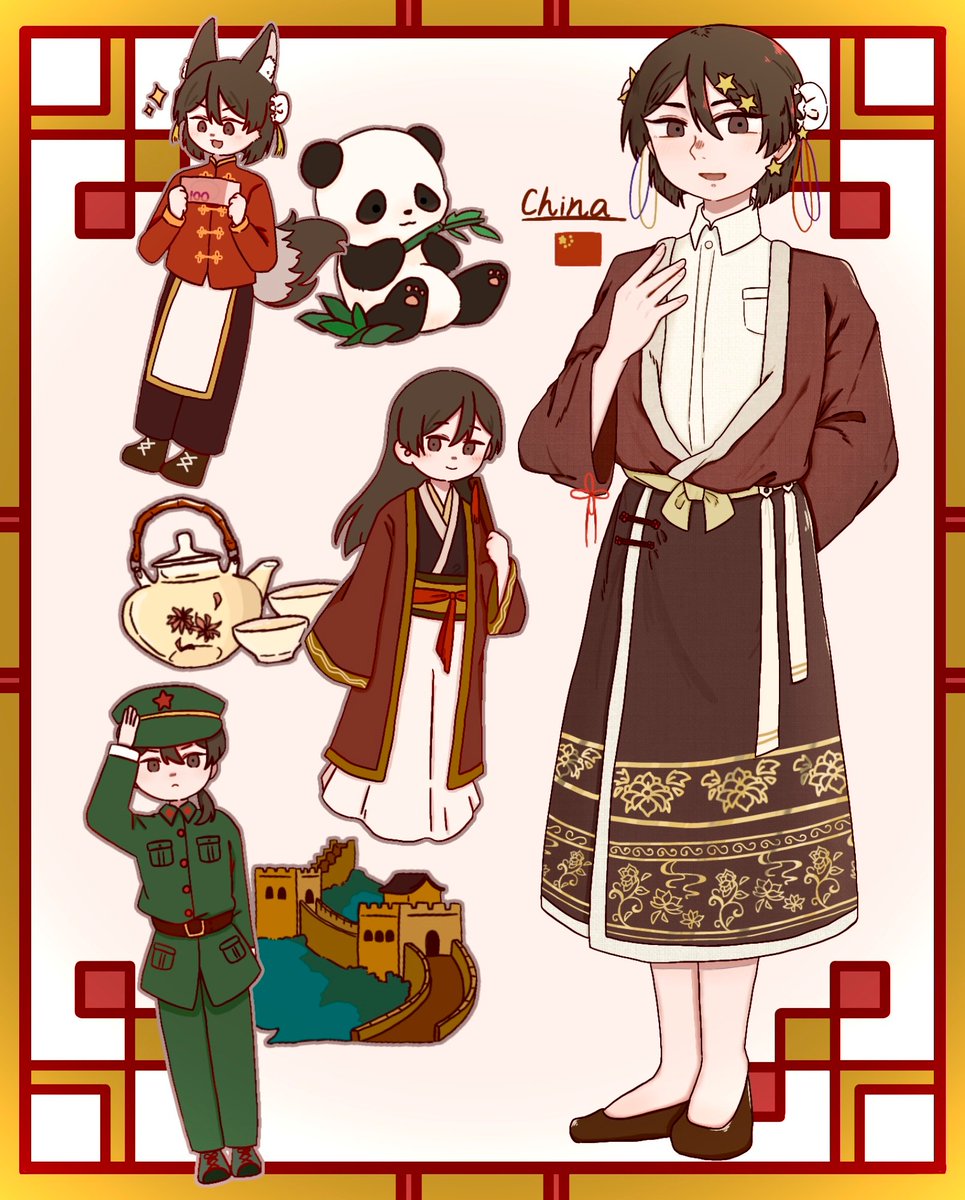 YOUZI_nuko's tweet image. #夏の国擬クラスタフォロー祭り 
#国擬人化
素敵なタグがあったので便乗!!
東アジアメインで国擬と中国の省擬をやってます!全反応巡回,気になった方無言フォロー失礼します😊
