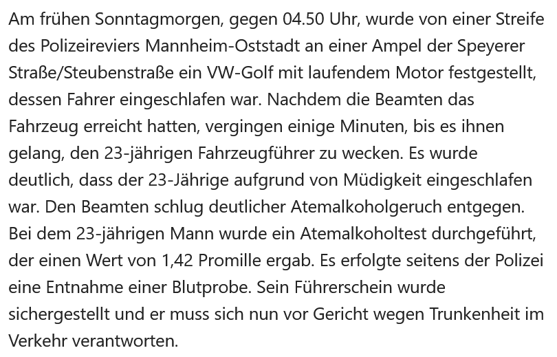 Naja, es war ja auch spät, wenn auch früh. Irgendwann muss jede:r mal schlafen, Monnem Ahoi!
