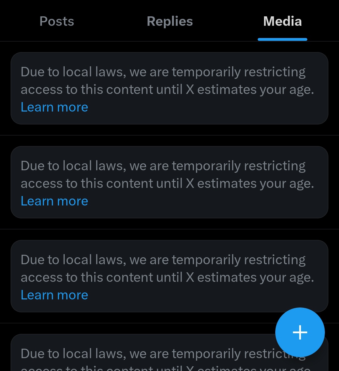 c_2dot's tweet image. If you get hit with the permanent label, your media tab is basically non-existent.
Best part? You can't appeal this.
