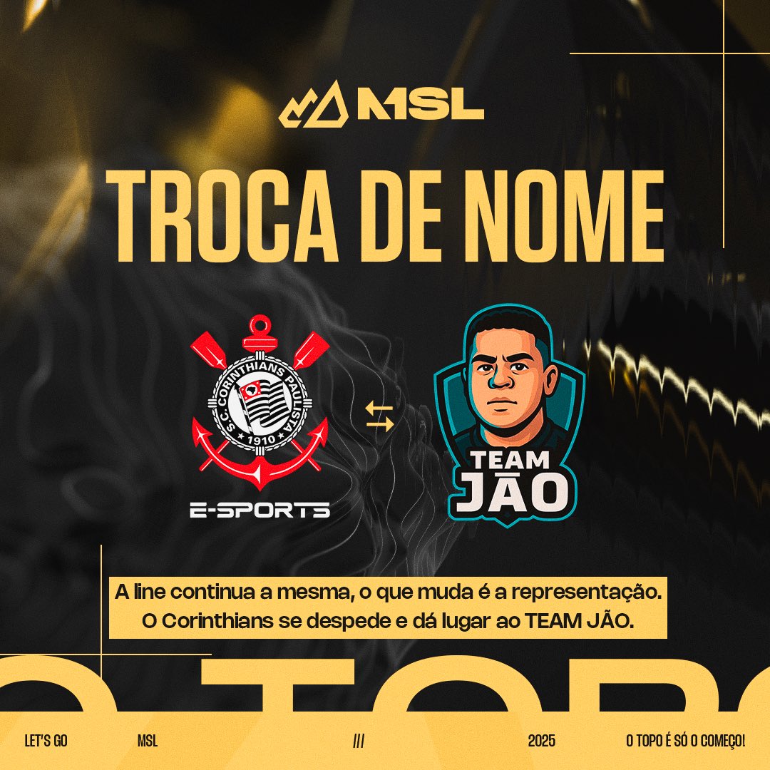majorsummitgg's tweet image. O nome agora é TEAM JÃO, mas os brabos seguem com a mesma lina e a mesma missão: dar o nome aqui na MSL! 👊 #GOMSL
