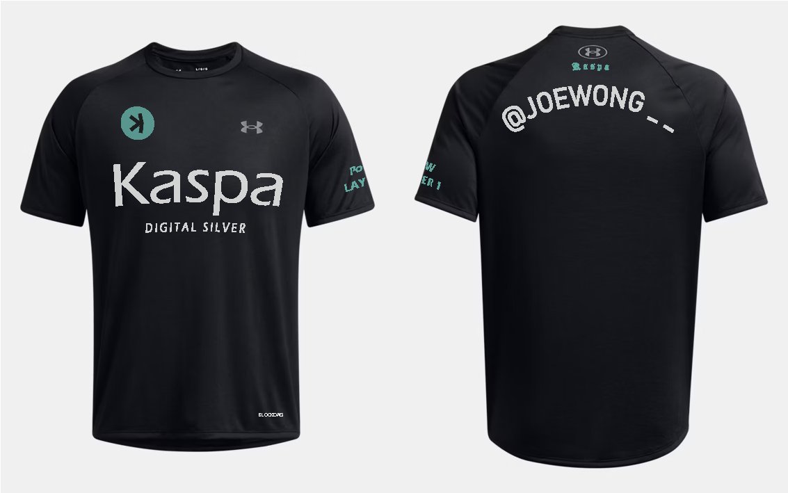 joewong__'s tweet image. I've designed my own Kaspa jersey as I'll be attending TOKEN2049 Singapore in October. I want to be able to represent $KAS in one of the biggest crypto convention
Anyone able to produce this for me?
Using underarmor base tee will be best
#Kaspa
