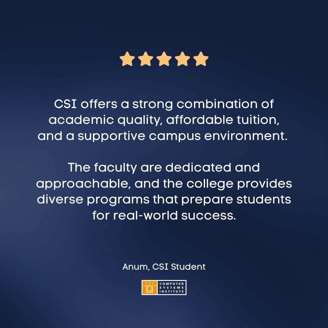 CSInowEDU's tweet image. Your feedback = our purpose. Built by International Students, for International Students. 

#WhyCSI #InternationalStudents #1YearPrograms