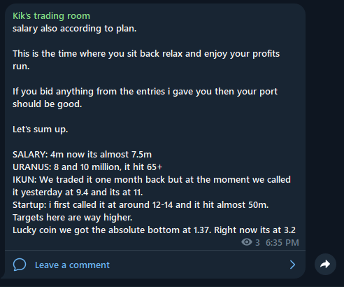 kikcharts's tweet image. I am trying everyday and i show up daily to find good entries on established coins for you and for myself.
I want everyone to win.