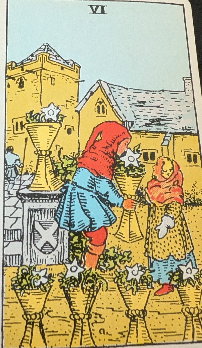 Sunday Tarot: Six of Cups
Happy memories, new knowledge and opportunities. Sharing.
