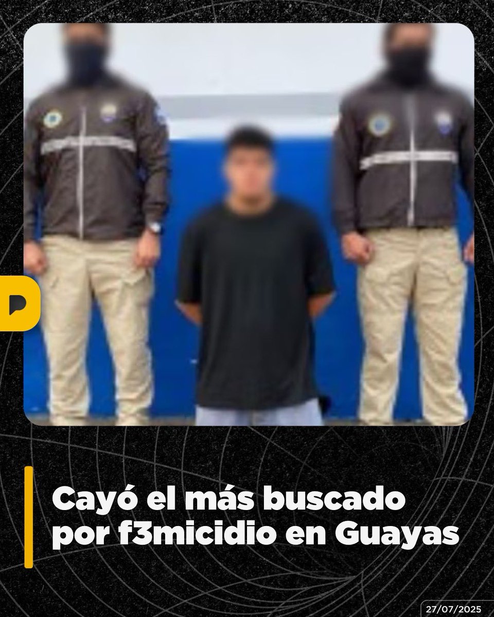 LaPosta_Ecu's tweet image. ¡Se le durmió el diablo! David F., el más buscado por f3micidio en Guayas, fue capturado en Paján, Manabí. Estaba prófugo desde 2024 por el as3sinato de su pareja, hallada en un canal de Durán con signos de maltr4to y un d1sparo.