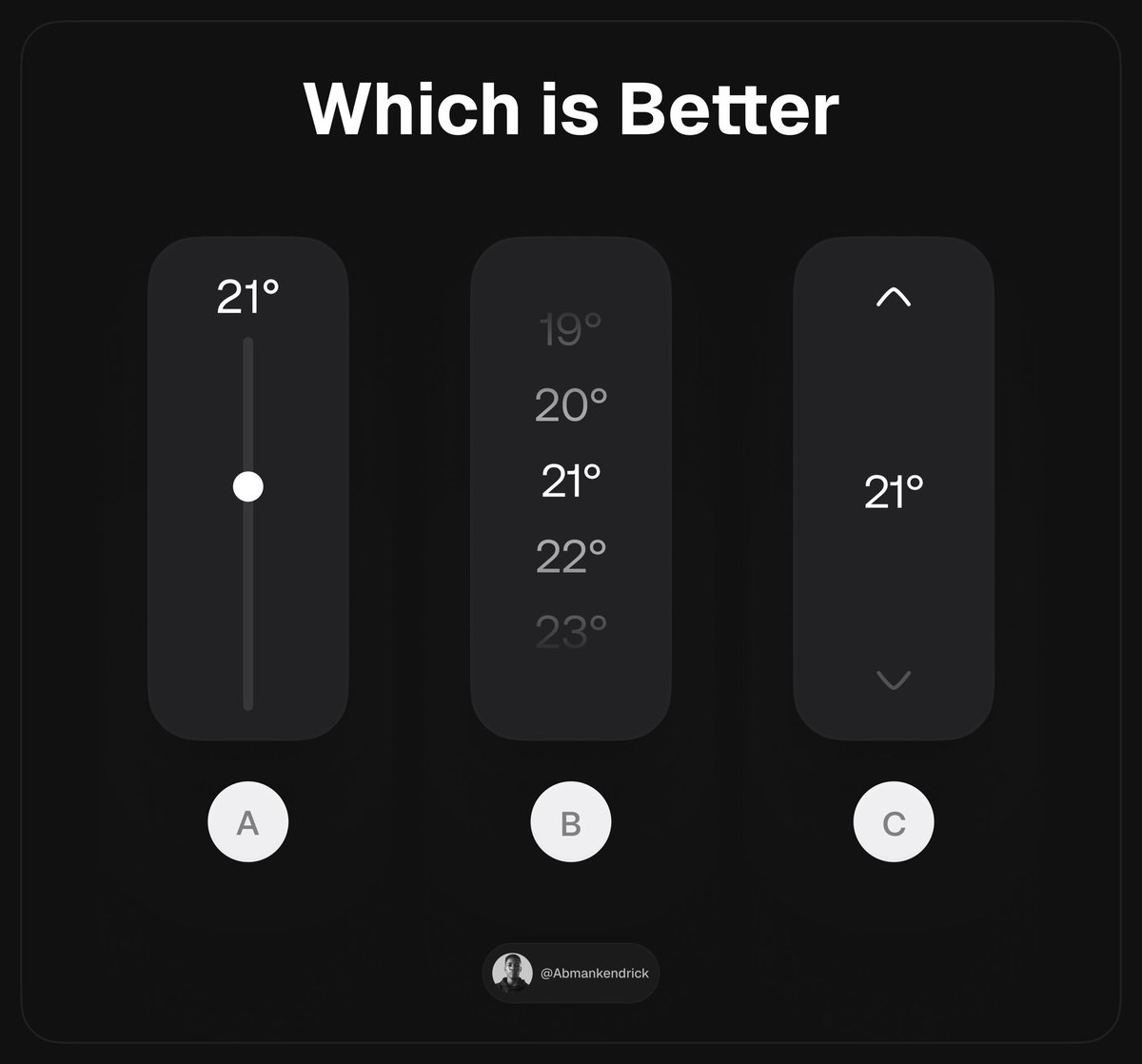 Abmankendrick's tweet image. Which is Better?

A, B, or C 🤔