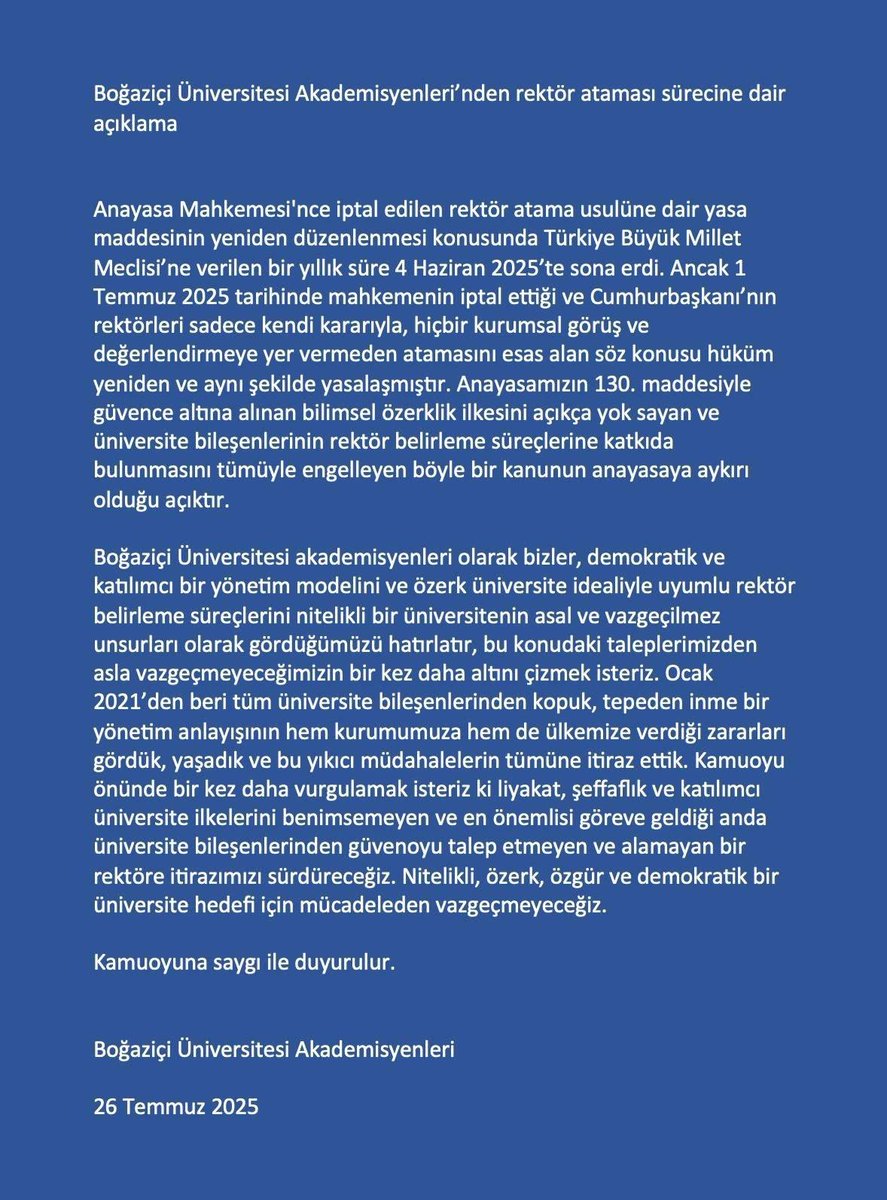 Bilimsel özerklik, idari özerklikten ayrı düşünülemez. Biri olmadan diğeri olmaz.