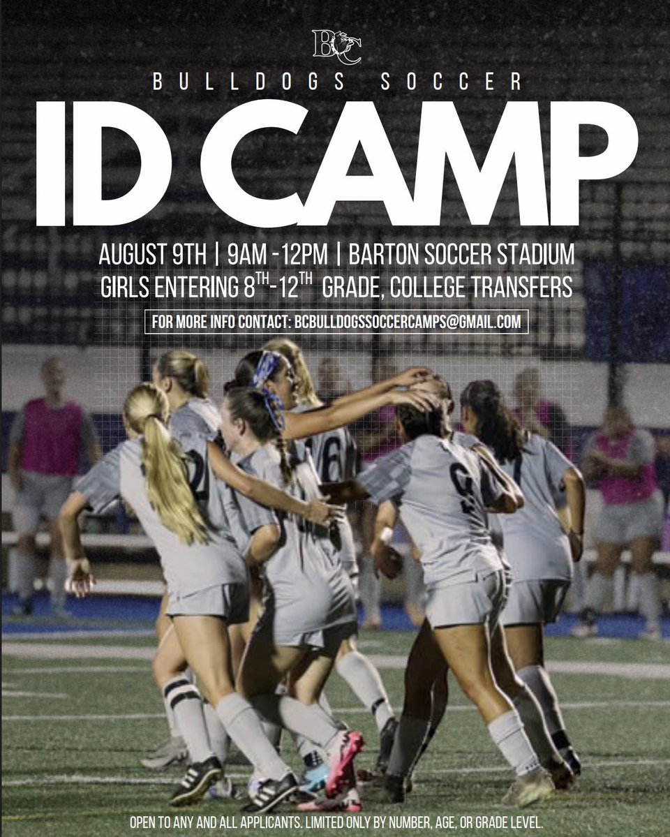 Still looking to fill a few spots for our camp in 2 weeks! Excited to have players traveling in from all over the country to see what Barton is all about. bcbulldogsoccercamps.com