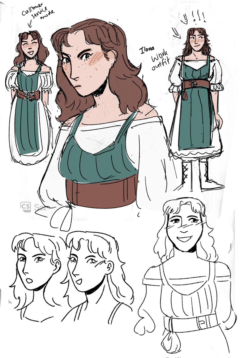 kindlestuck's tweet image. doodles of PCs from my stonetop campaign i did a month or so ago