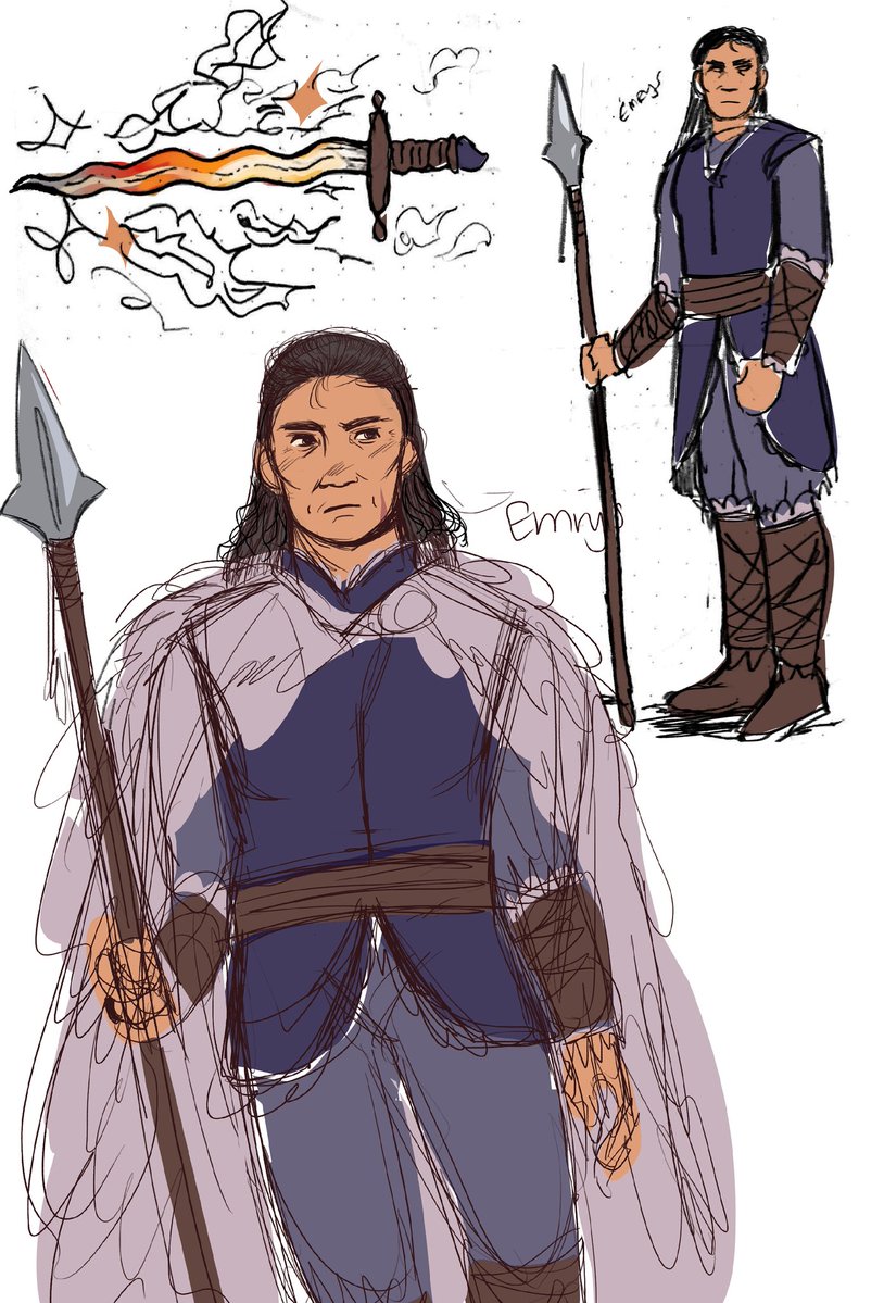 kindlestuck's tweet image. doodles of PCs from my stonetop campaign i did a month or so ago