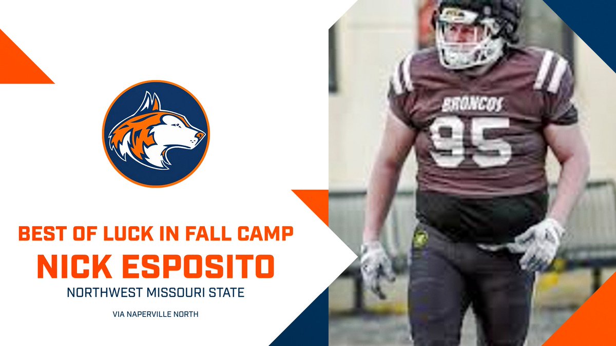 Naperville North FB (@huskiefb) on Twitter photo Best of Luck to Huskie Grad
<a href="/Nick_Esposito1/">Nick Esposito</a>
as he continues his College Journey <a href="/NWBearcat_FB/">Northwest Football</a>
#BuiltHuskieTough #BuiltDifferently Best of Luck to Huskie Grad
<a href="/Nick_Esposito1/">Nick Esposito</a>
as he continues his College Journey <a href="/NWBearcat_FB/">Northwest Football</a>
#BuiltHuskieTough #BuiltDifferently