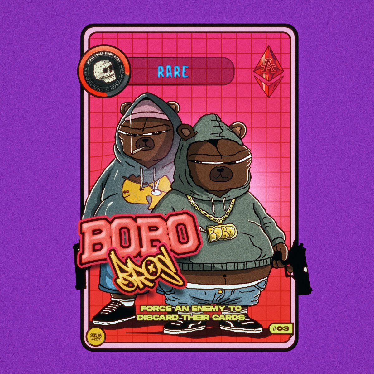 scream_vision's tweet image. What's your favorite $BOBO related card from SBGC Collection from VibeMarket via @wieldlabs?
Take yours: vibechain.com/market/skullboโฆ
@bobocoineth