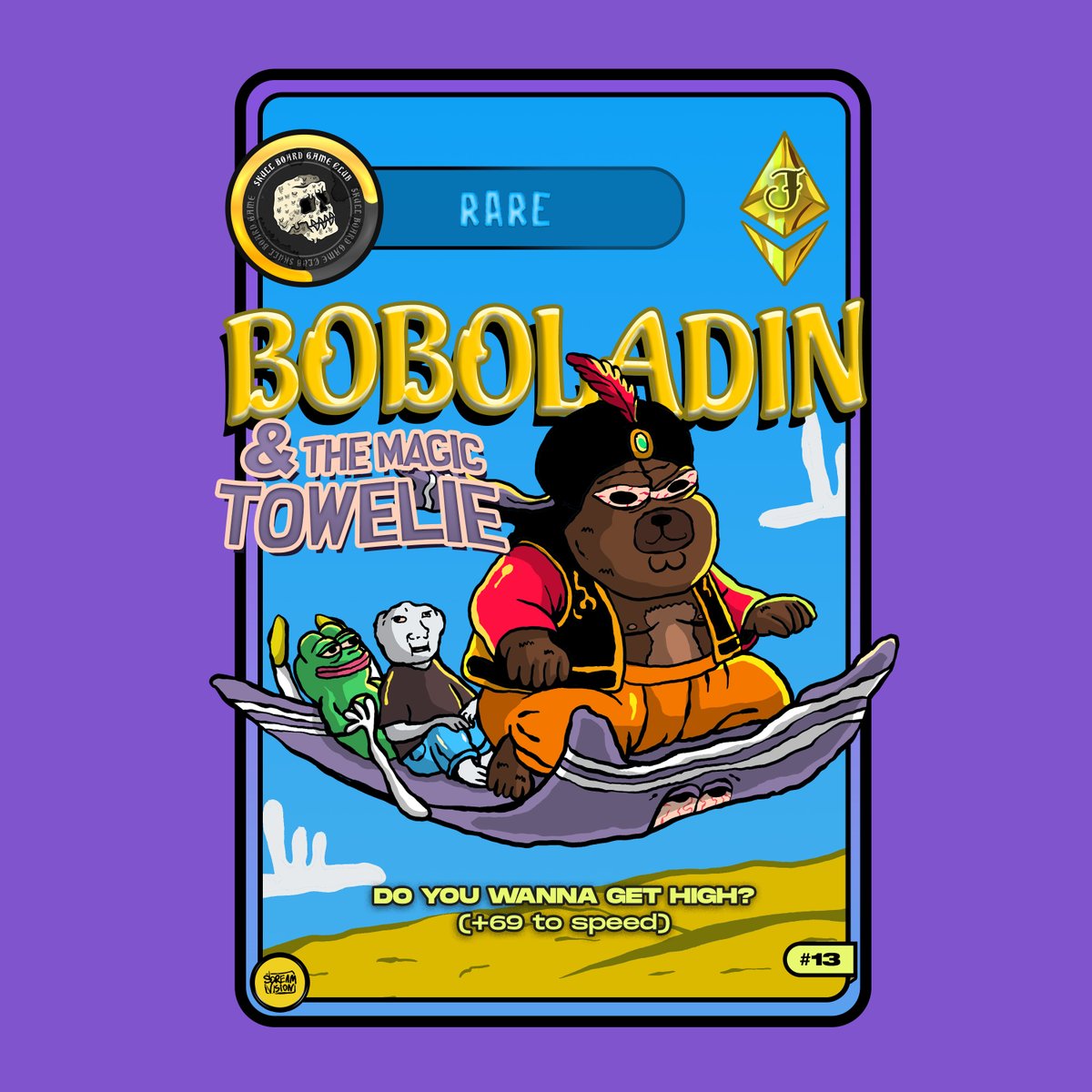 scream_vision's tweet image. What's your favorite $BOBO related card from SBGC Collection from VibeMarket via @wieldlabs?
Take yours: vibechain.com/market/skullboโฆ
@bobocoineth