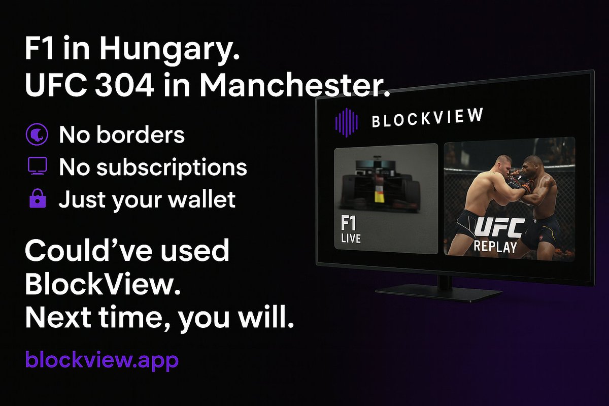 Massive weekend of Pay-Per-View TV 

Could’ve used BlockView.

Next time, you will.

blockview.app

Hold It. Watch It.