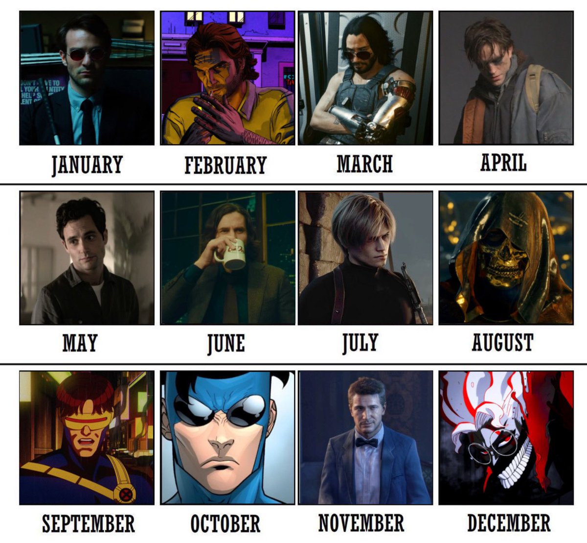 invincibleFan_'s tweet image. your birth month = one of my fav characters π