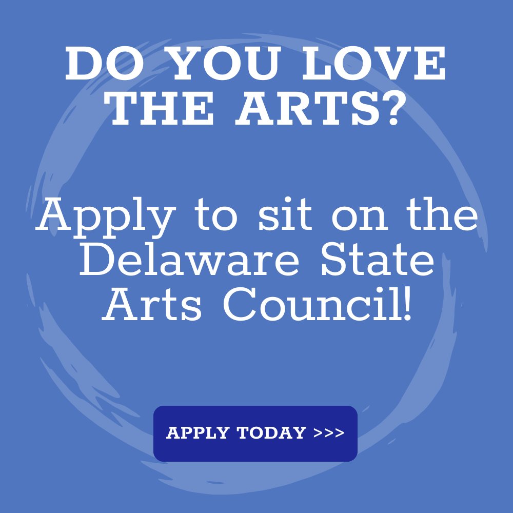 ArtsDelaware's tweet image. Passionate about the Arts? The Delaware State Arts Council is looking for members who want to advise the Division of the Arts on policy, advocate for the creative community, and work with leadership to foster a thriving arts environment.
👉 Apply now: governor.delaware.gov/boards-and-com…