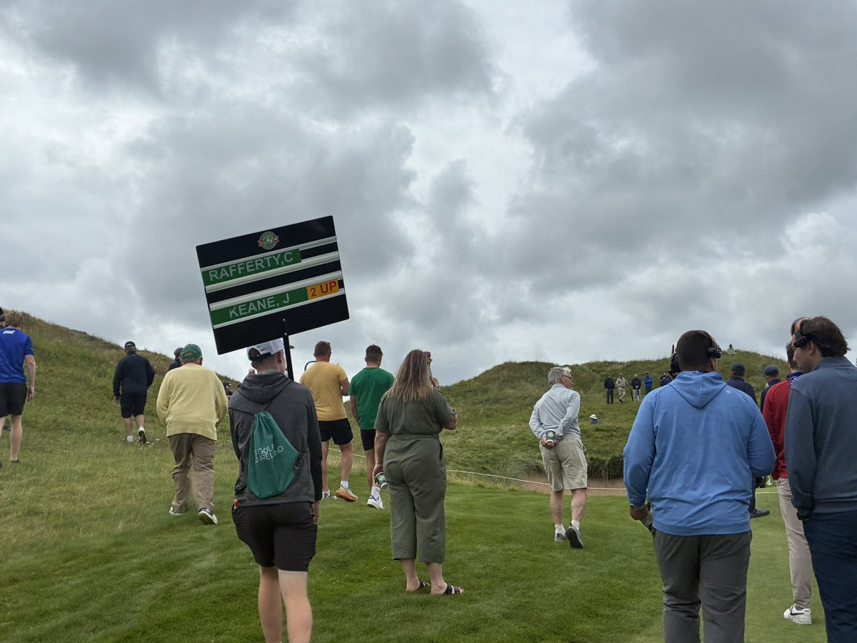 ClareFM's tweet image. Board looks good but ball not so much now for Jonathan Keane. Tough bunker shot to come, but Rafferty in the deep stuff on 10