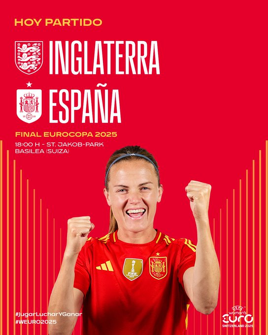 🚨 ¡HOY TENEMOS DIRECTO!

🏆 Analizaremos lo sucedido en la Final de la Eurocopa entre Inglaterra y España

📺 A partir de las 21:00 en twitch.tv/erafutbolfemen…

🤗 ¡Os esperamos!
