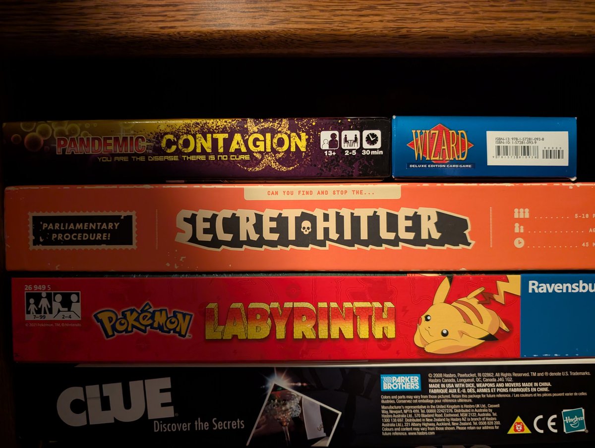 Ronk475's tweet image. Any boardgamers here?

 My collection is getting too big to just stack on my dresser now, I need some shelving or something.