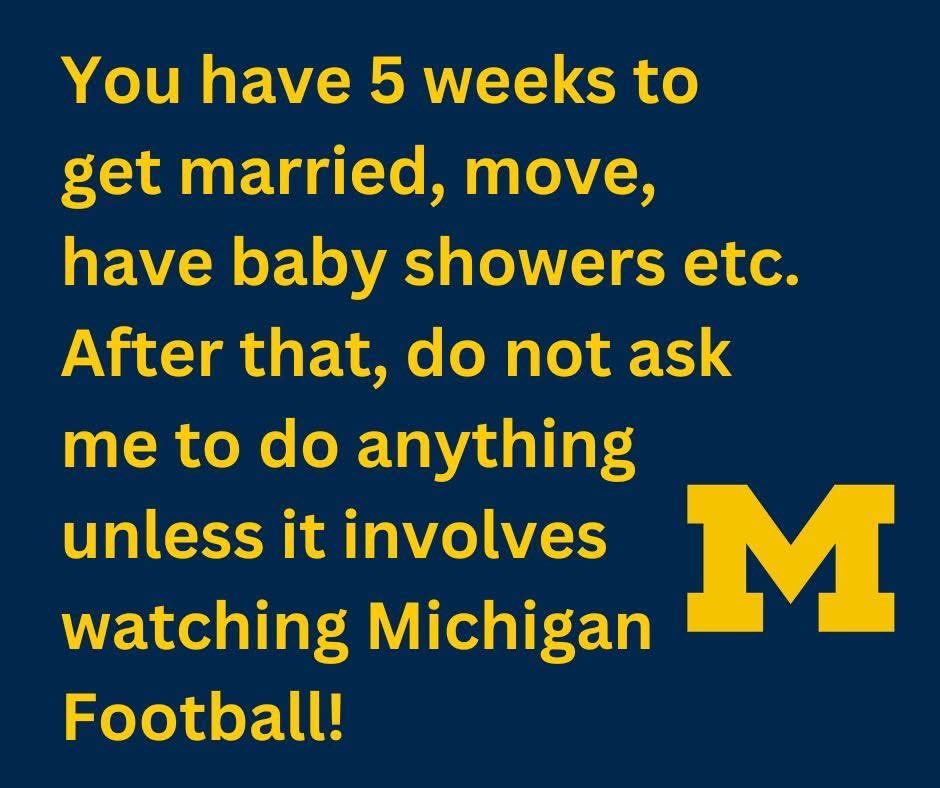 You’ve all been warned early!
🟡🔵🏈Go Blue🏈🔵🟡