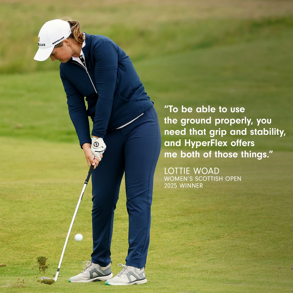 FootJoy's tweet photo. Hello World. 🌎
21-year-old Lottie Woad is a winner in her professional debut at the Women's Scottish Open.
Woad trusts the game-changing traction, stability, and comfort of #FJHyperFlex and the ultimate feel of #StaSof.
Congratulations, Lottie!
#FeelTheJoy https://t.co/NpoIqoJL9E