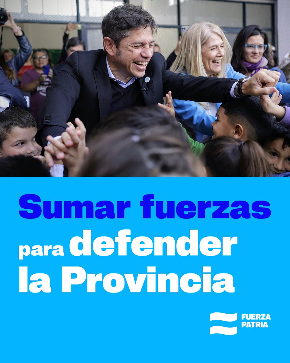 Sumamos fuerzas para seguir garantizando los derechos de las y los bonaerenses.

#FuerzaPatria