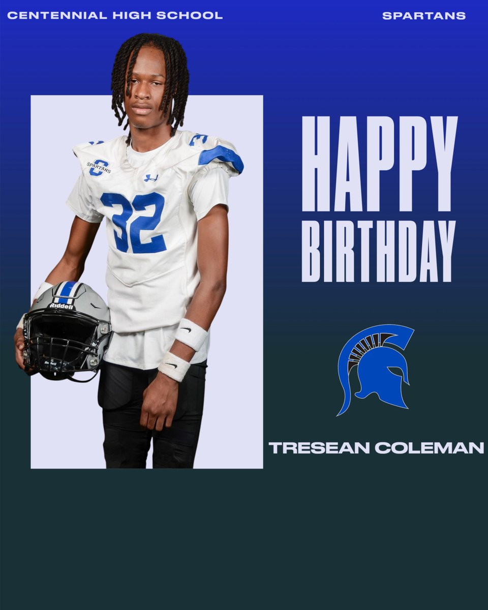 CHSSpartanFB's tweet image. Happy birthday, TreSean Coleman!