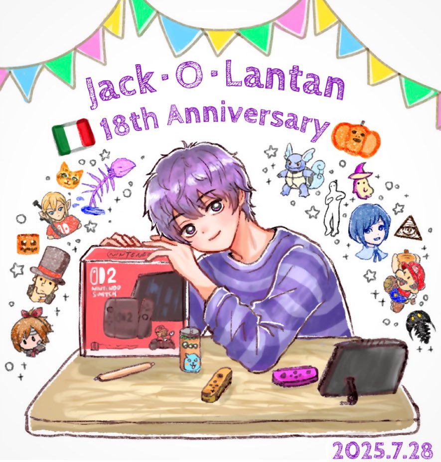 ssmt_610's tweet image. 🎃おめでとうございます🎉✨
#ジャック・オ・蘭たん18周年
#蘭たんの絵