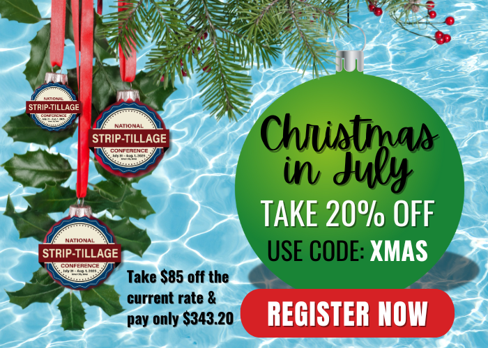CoverCropping's tweet image. TODAY is your last chance! Get $85 off the standard rate when you register for THE strip-till conference of the year happening THIS WEEK! Use code XMAS for 20% OFF > ow.ly/7Zn550Wvu76