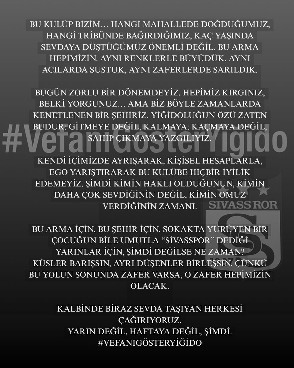 #vefanıgösteryiğido 

<a href="/Sivasspor/">Sivasspor</a>