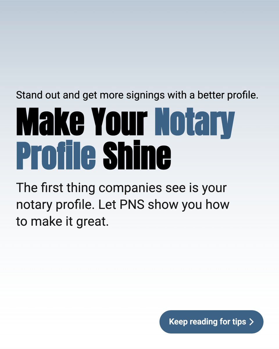 PNSincRoc's tweet image. Want to land more loan signings? 🖊️ Your notary profile on Snapdocs &amp;amp; Signing Order is key! From a pro headshot to listing your credentials, make sure you're standing out.

Get expert tips here: professionalnotaryservices.biz/how-to-write-a…

#SigningTheUSA #NotaryLife #SigningAgent #NotaryPublic #FYP