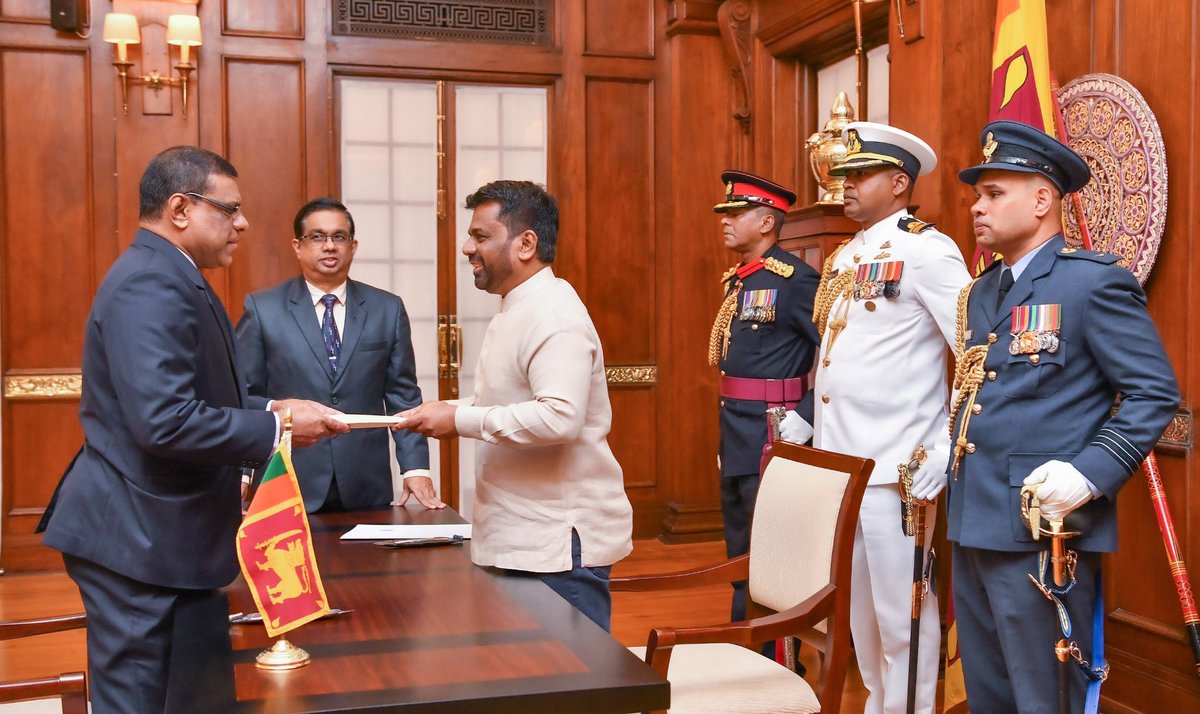 anuradisanayake's tweet image. This morning, Justice Preethi Padman Surasena took his oath before me as the 49th Chief Justice of Sri Lanka. With decades of experience and judicial service, I am confident he will uphold the highest standards of justice.