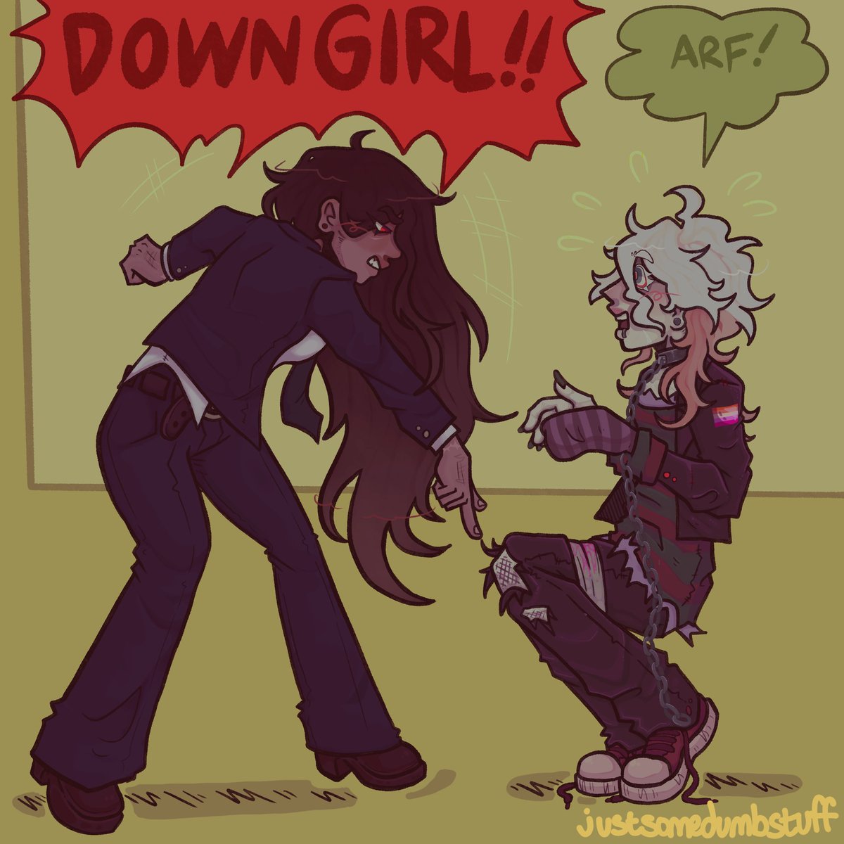 Down girl!!!! #kamukoma #yuri #danganronpa #fanart