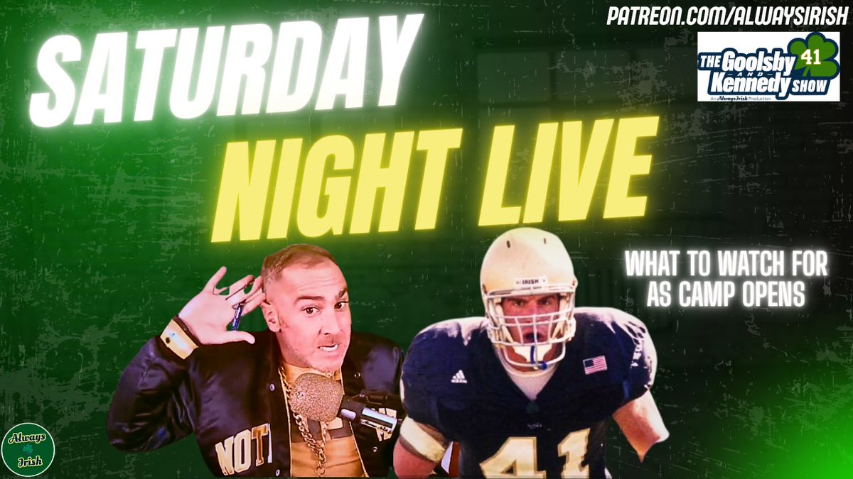 AlwaysIrishINC's tweet image. ☘️#NotreDame Saturday Night LIVE with @MikeGoolsby41☘️
⬇️
youtu.be/a0MVif69iKE