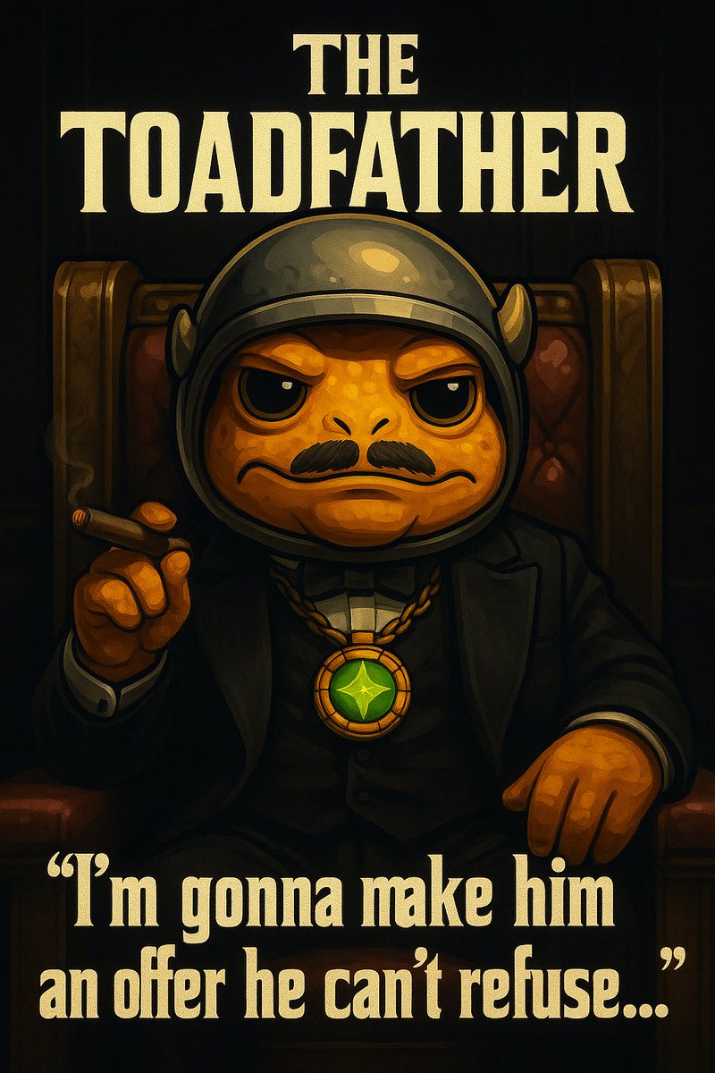 Hoems90's tweet image. TH-Adventures Episode 2️⃣1️⃣: The Toadfather: Keep your friends close, but your $Turbo closer. 🗡🔫🩸💍🐸🔥 @TurboToadToken
@TurboToadClub