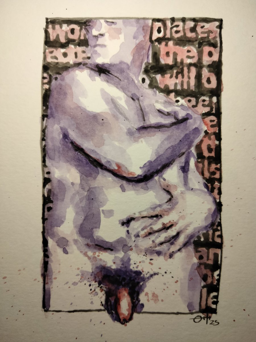 julesartvan's tweet image. Lucky mugs and

#thedailysketch #watercolour and #inkdrawing of #malenude with other words
#originalartwork #nudeartwork #artforsale ebay.com/itm/3267060019…