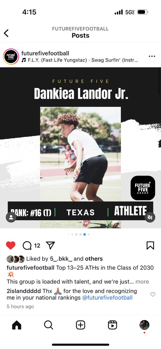 djLandor2pointO's tweet image. Thank you Future 5 for Ranking me #16 Overall ATH in the country in the 2030 Class @coachflowersfb @TBly817 @TXTopTalent @TXTPShow @PrepRedzoneTX @TXRecruits @TXMSSports @txfblife @TXPrivateFBGuy @CSAPrepStar @ClayMackSkills @youareathlete @theking1 @Ericso1is @AWilliamsUSA…