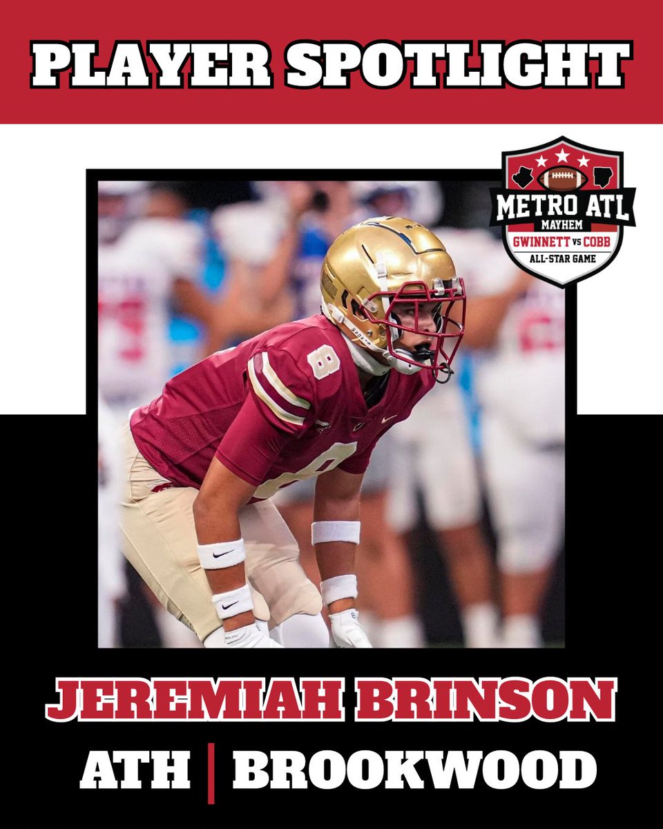 MetroATLMayhem's tweet image. π€ Jeremiah Brinson
β‘οΈ @JeremiahLB_
π§βπ Class of 2026
π Nickel/ATH
π« Brookwood (GA)
π Gwinnett County
π₯ hudl.com/v/2QV5a0
