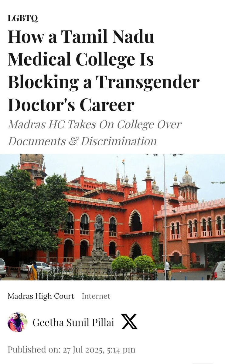 I've already lost all the precious time I had in my hands for NEET PG preparation trying to save my career and livelihood from sabotage. The exam is due August 3 &amp; yet here I am. There are no reservation for trans doctors in jobs &amp; PG in TN yet.🙏