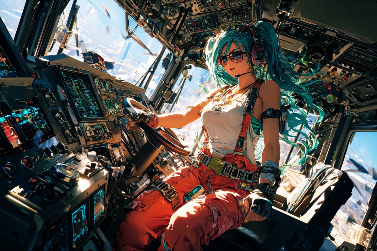 icchy_ai's tweet image. 【重機の操縦席】
#AIイラスト
#初音ミク 
#midjourney
