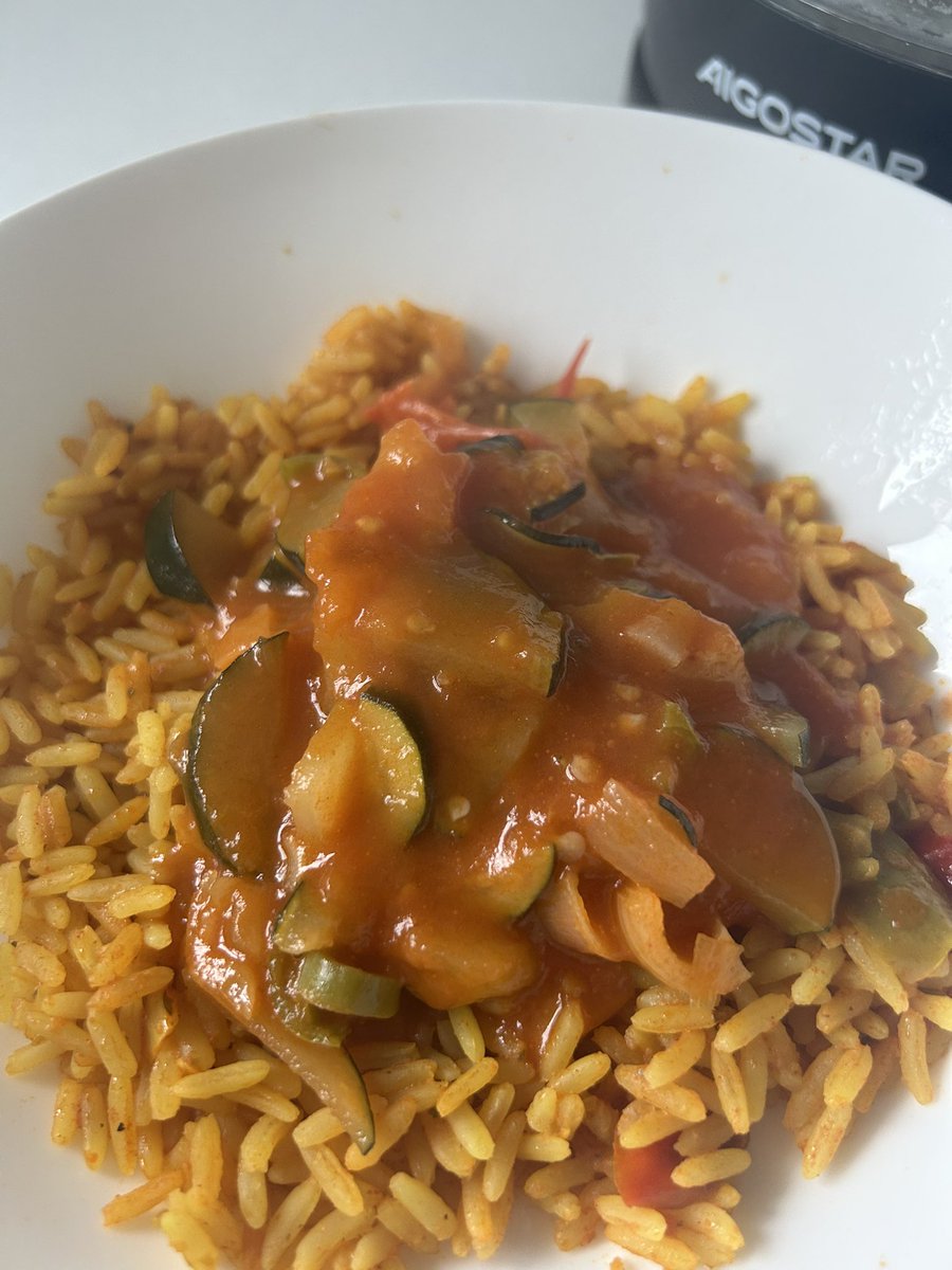 Britton65Sam's tweet image. Grew the veg… cooked the veg… today in Sam’s kitchen we have ratatouille with rice ❤️