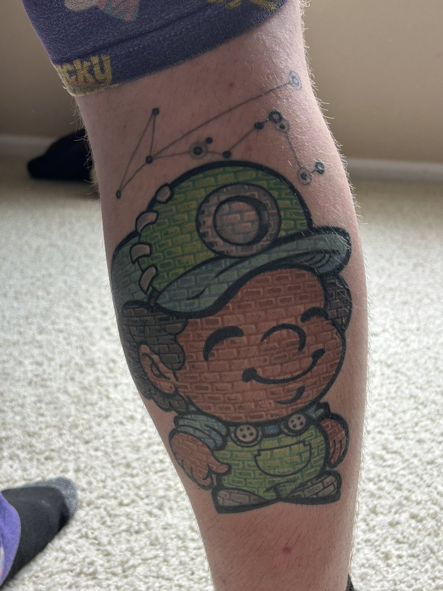 Got my Spelunky shirt to match my Spelunky 7-99 tattoo. I’m spelunked out the wazoo. Now to get those 50 cherries! Thank you for all the memories <a href="/mossmouth/">Derek Yu</a>