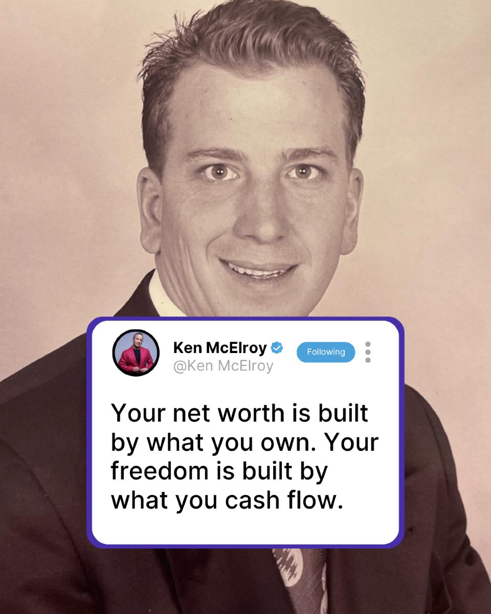 kenmcelroy's tweet image. Net worth looks good on paper. Cash flow sets you free.

A high net worth won’t help if your income stops tomorrow. What matters is how much passive income your assets produce month after month, without you clocking in.

The wealthy don’t chase big numbers. They chase freedom.…