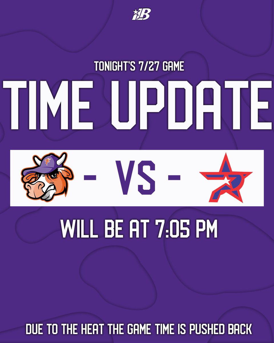 fremont_moo's tweet image. Due to the Heat, Tonight’s Game Time is pushed back to 7:05 PM! Join Us for our final home game for Fan Appreciation Night! 🐮